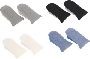 4 Pairs Heightening Insoles for Men Sports Shock-Absorbing Running Orthotic Insoles