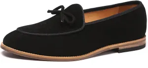 Aceptolcom Men's Comfort Casual Suede Leather Tassel Bow Slip-On Driving Penny Loafers Boat Shoes Driver Moccasins Dress Shoes