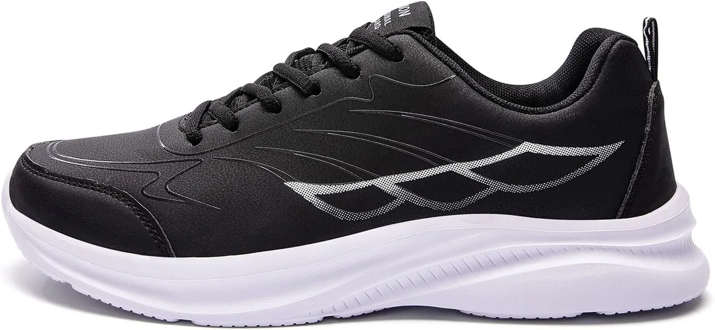 Arch Support Fitness Sneaker for Men Lightweight Breathable Slip on Running Shoe Lightweight Work Shoes for Men
