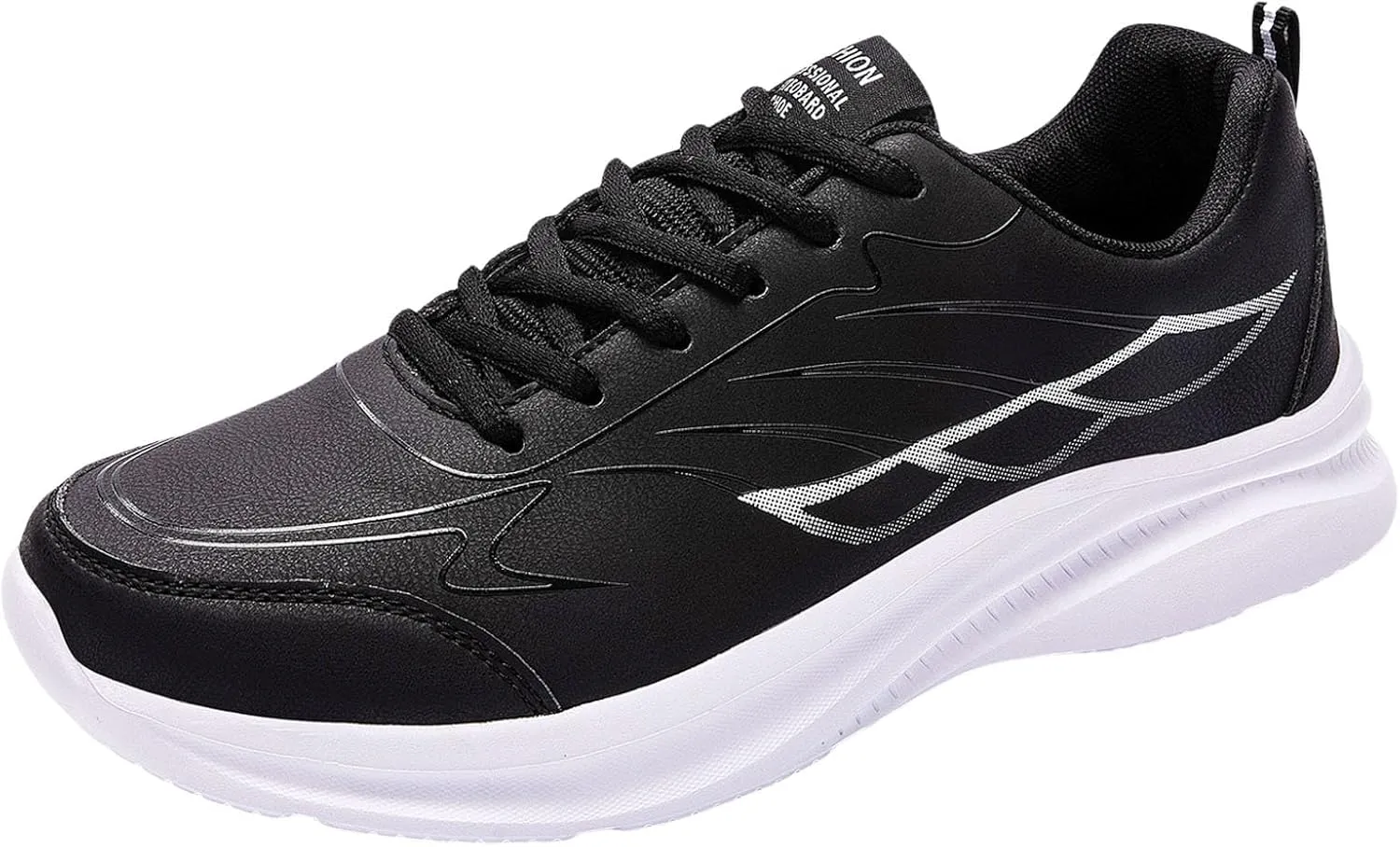 Arch Support Fitness Sneaker for Men Lightweight Breathable Slip on Running Shoe Lightweight Work Shoes for Men