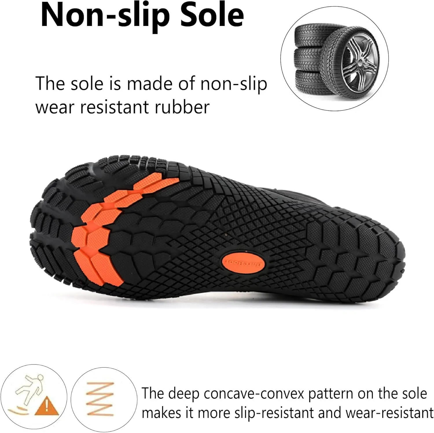 Asifn Mens Winter Barefoot Fur Lined Snow Warm Slip Resistant Minimalist Hiking Boots
