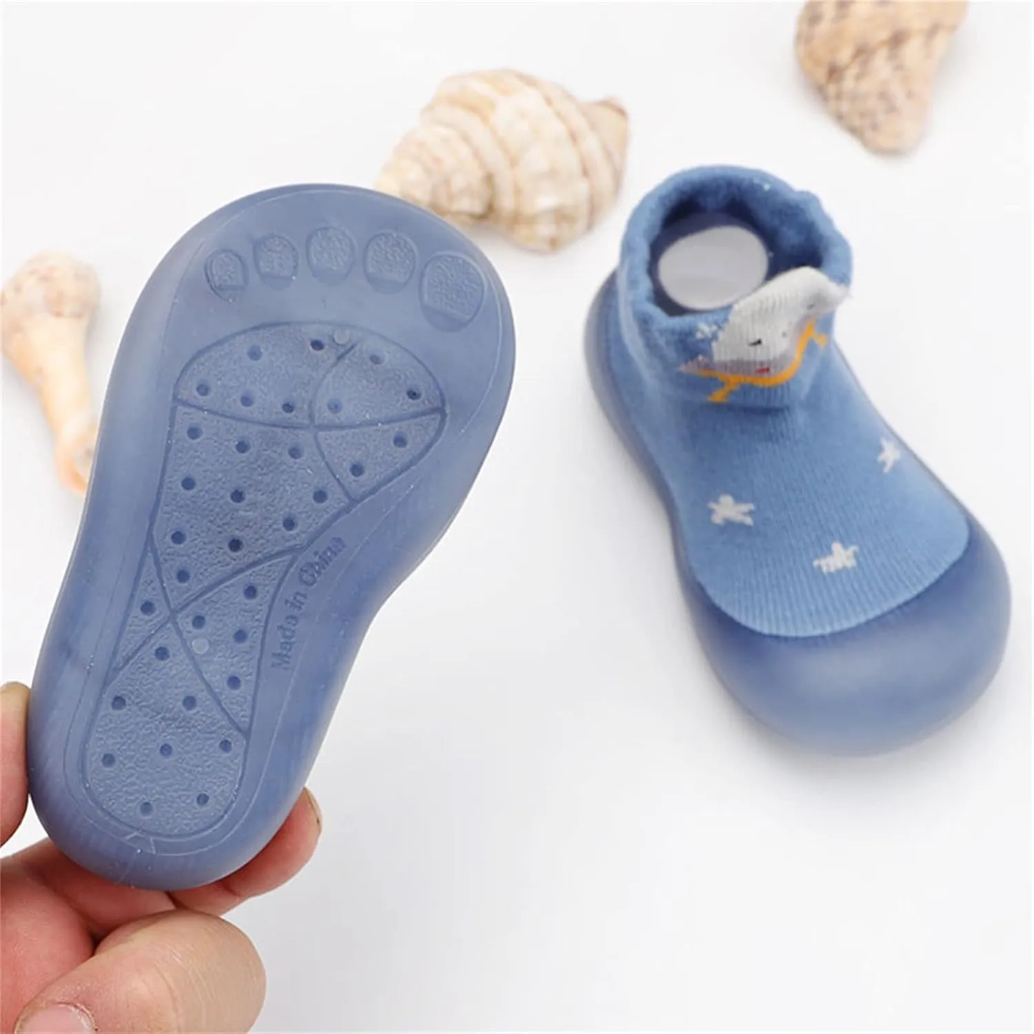 Baby Girl Shoes, 0-4 Years Kids Boys Girls Solid Warm Knit Soft Sole Rubber Sock Shoes Slipper Black Boots