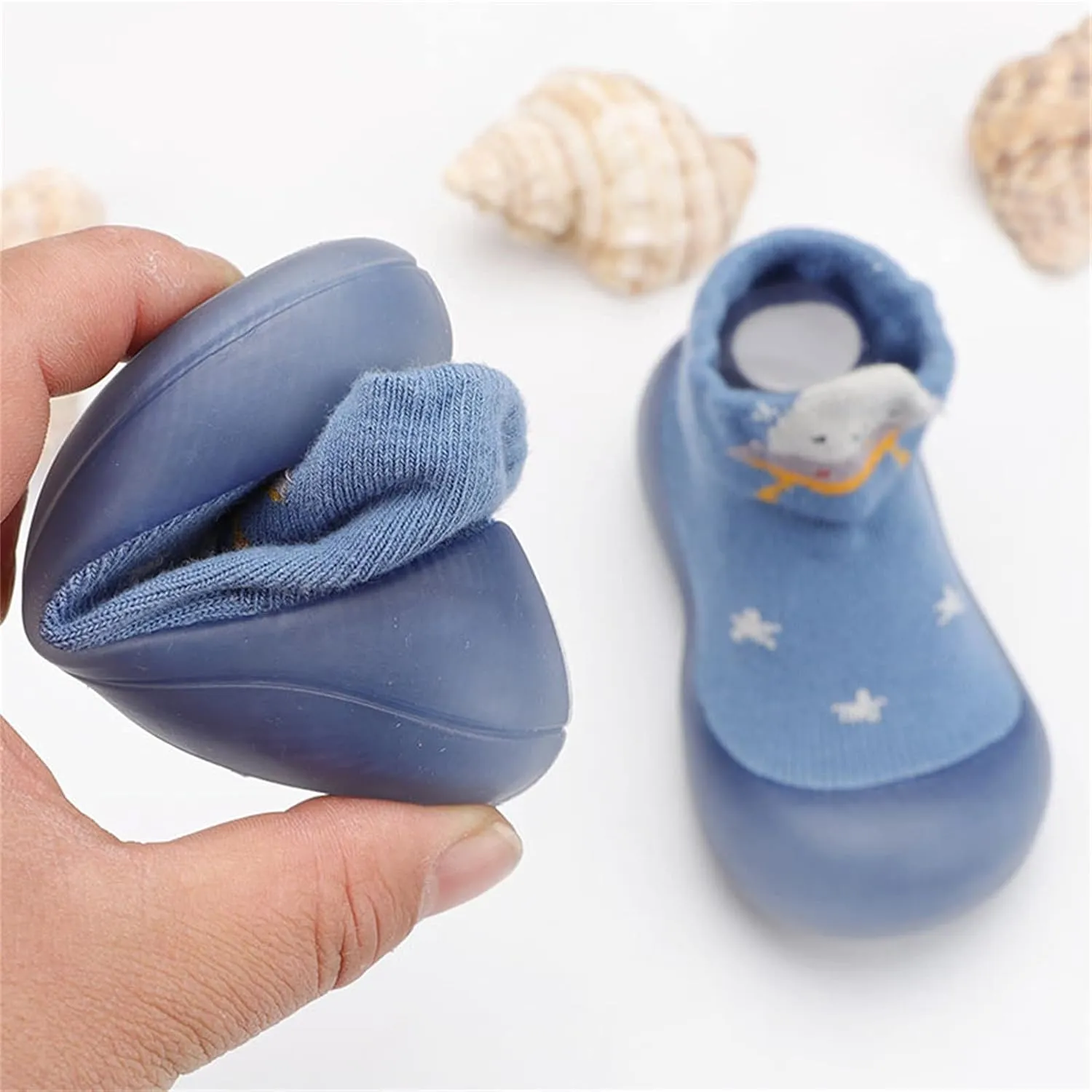 Baby Girl Shoes, 0-4 Years Kids Boys Girls Solid Warm Knit Soft Sole Rubber Sock Shoes Slipper Black Boots