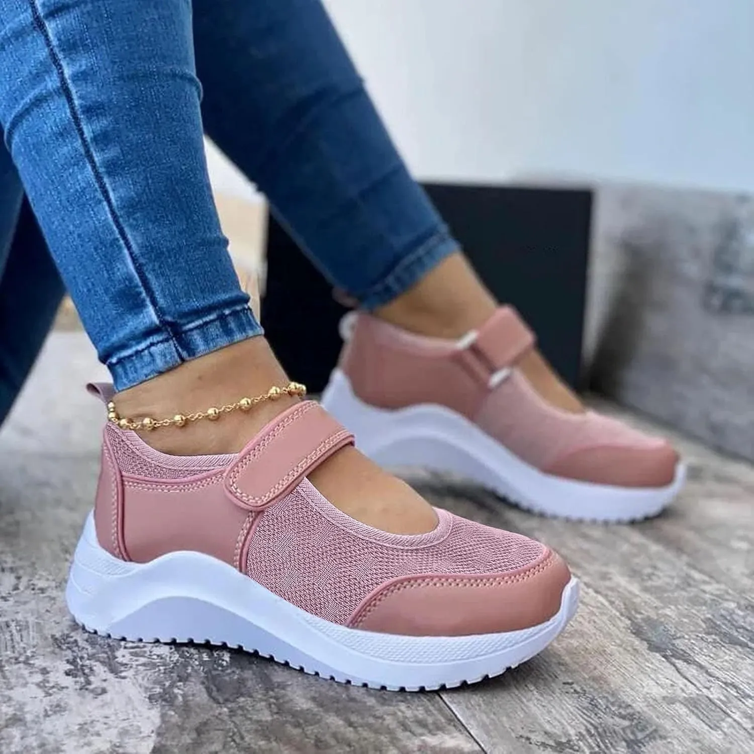Black Running Sneakers for Women Slip Resistant Women's Black Work Shoes Size 9 Black Lace Up Workout Shoes Women Wide Width Platform Sneaker for Women Sneakers Slip On Zapatos Comodos Para Mujer