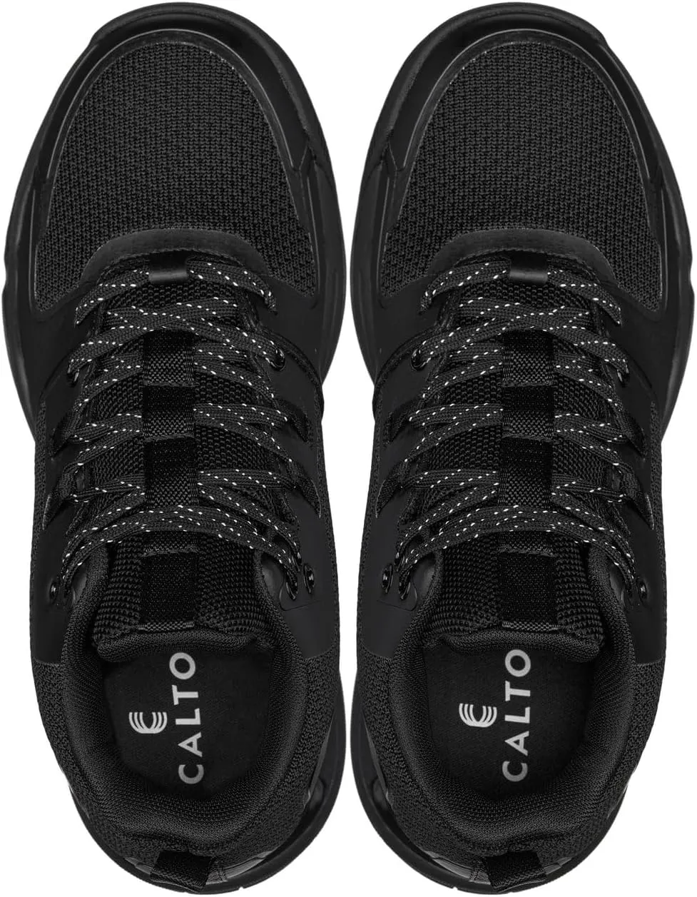 CALTO Men's Invisible Height Increasing Elevator Shoes - Basketball High-Top Sporty Sneakers - 3.0 Inches Taller