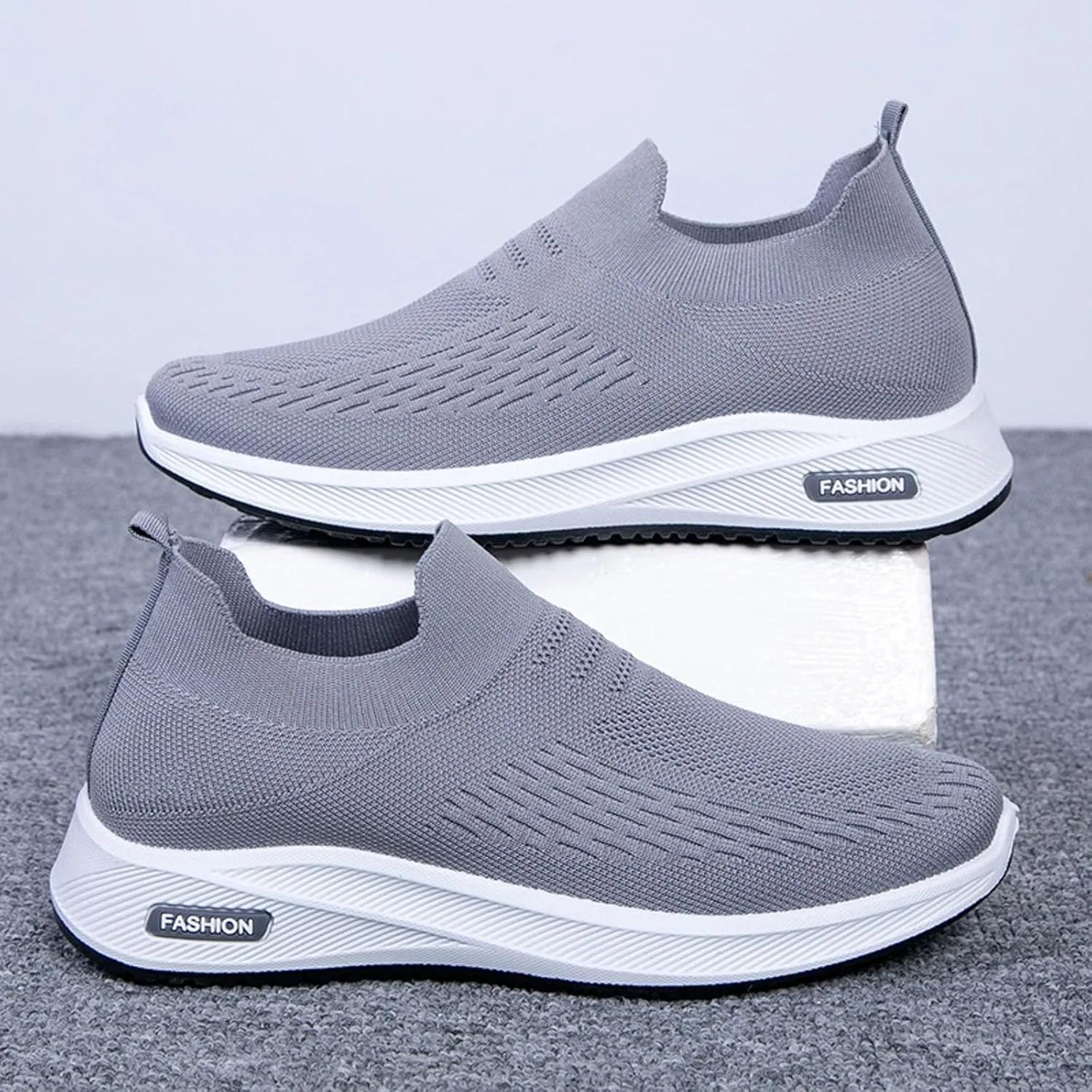 Casual Dress Shoes Men's Mesh Soft Sole Sports Shoes Casual Fitness Solid Color Sports
