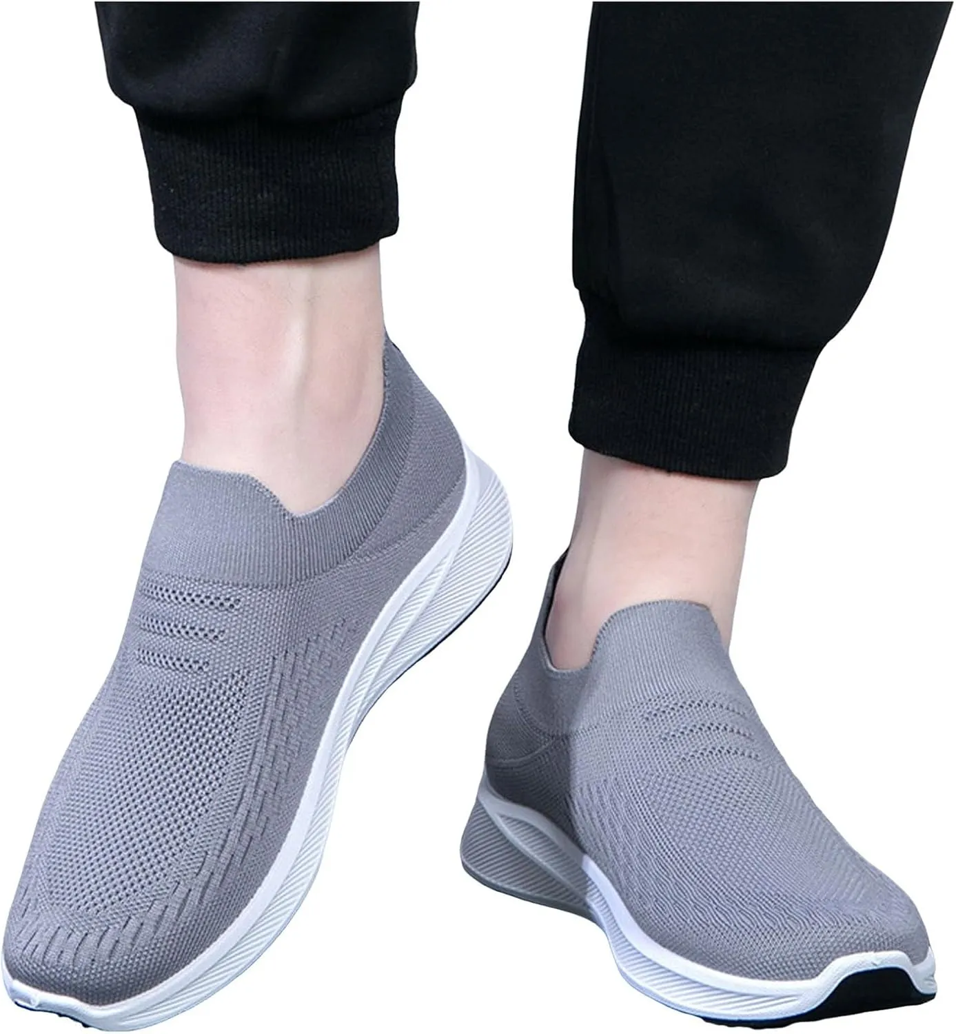 Casual Dress Shoes Men's Mesh Soft Sole Sports Shoes Casual Fitness Solid Color Sports