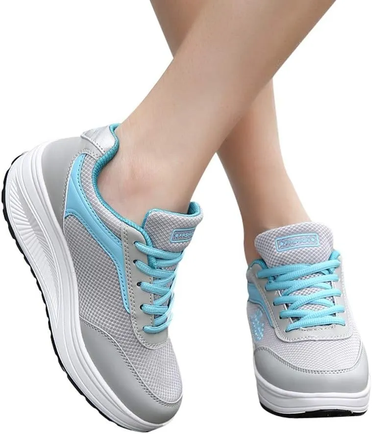 Chunky Sneakers for Women Brown Fashion Sneakers for Women 2023 Size 11 Non Slip Shoes for Elderly Women High Heel Wedge Sneakers for Women Size 11 Black Womens Sneakers Shoes Size 11