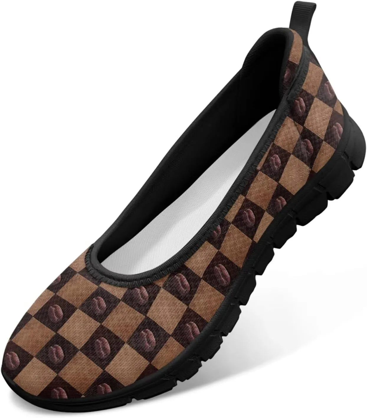 Coloranimal Loafers for Women Slip On Shoes Women Flats Shoes Travel Shoes Mesh Flats Comfortable Fashion Mesh Shoes Black Sole