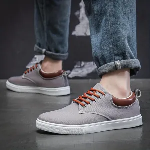 Comfortable Streetwear Canvas Shoes - Men's Low Top Breathable Lace Shoe Laces for Outdoor Walking, Driving and Casual Style