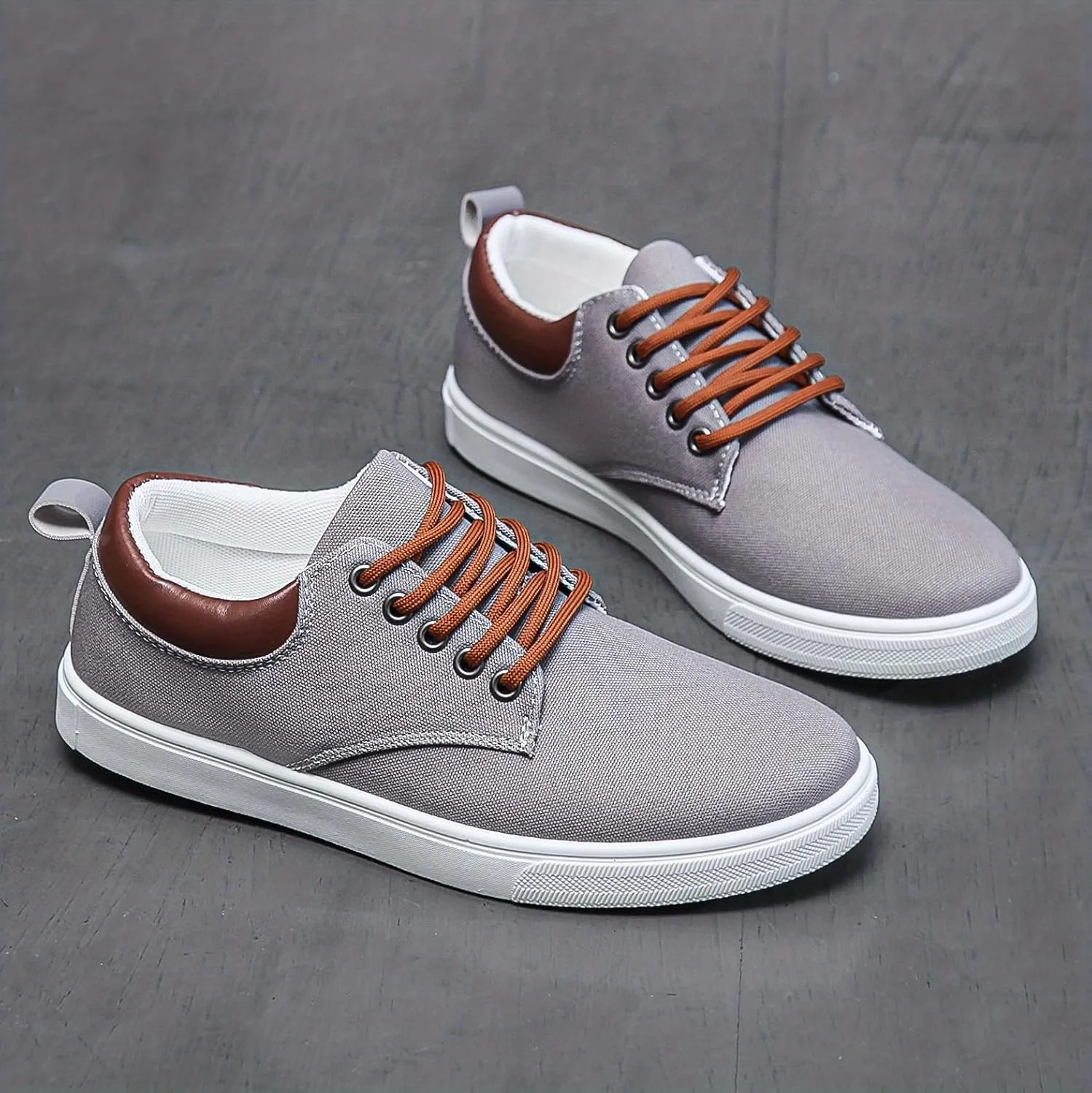 Comfortable Streetwear Canvas Shoes - Men's Low Top Breathable Lace Shoe Laces for Outdoor Walking, Driving and Casual Style