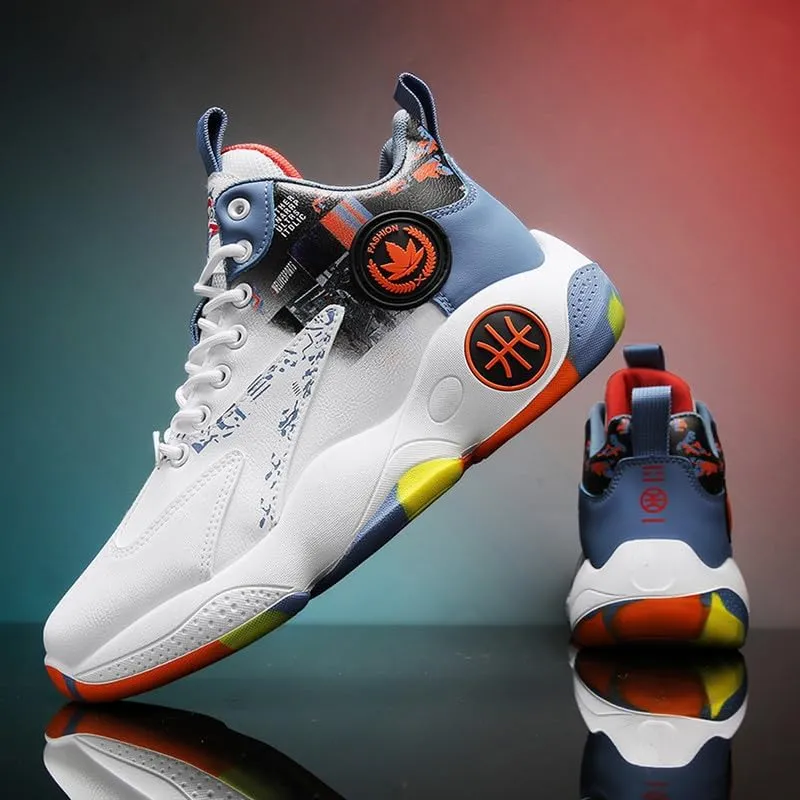 DHOVOR Mens Basketball Shoes, Youth Basketball Sneakers, Anti Slip Basketball Trainers Sports Shoes for Men Indoor and Outdoor