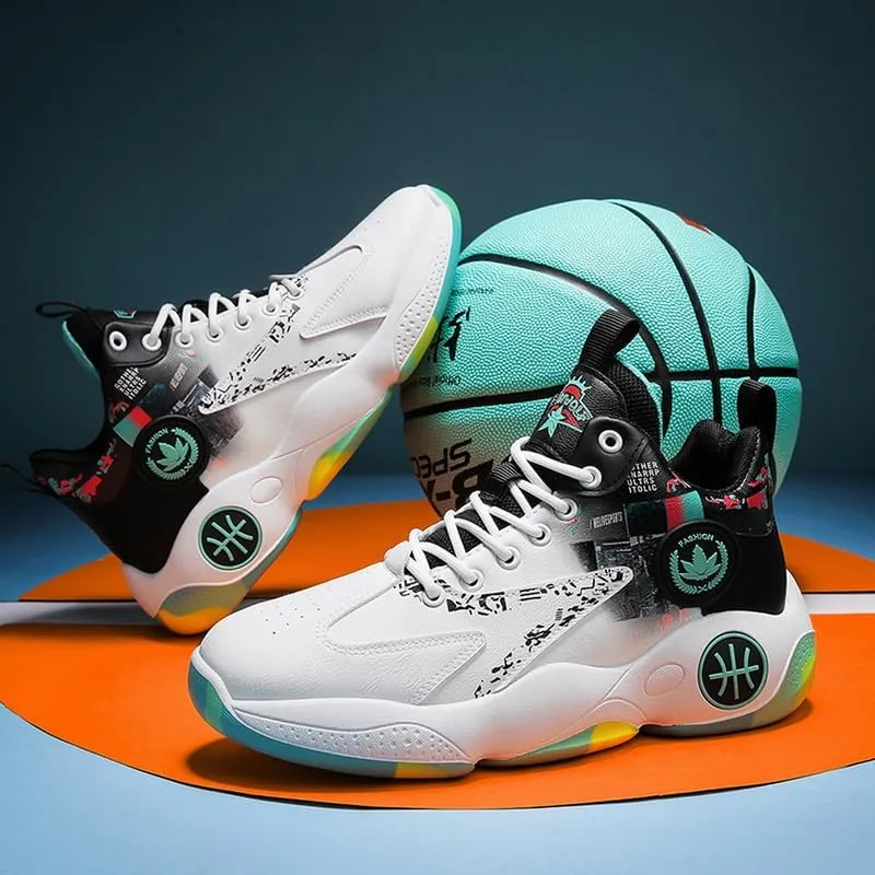 DHOVOR Mens Basketball Shoes, Youth Basketball Sneakers, Anti Slip Basketball Trainers Sports Shoes for Men Indoor and Outdoor
