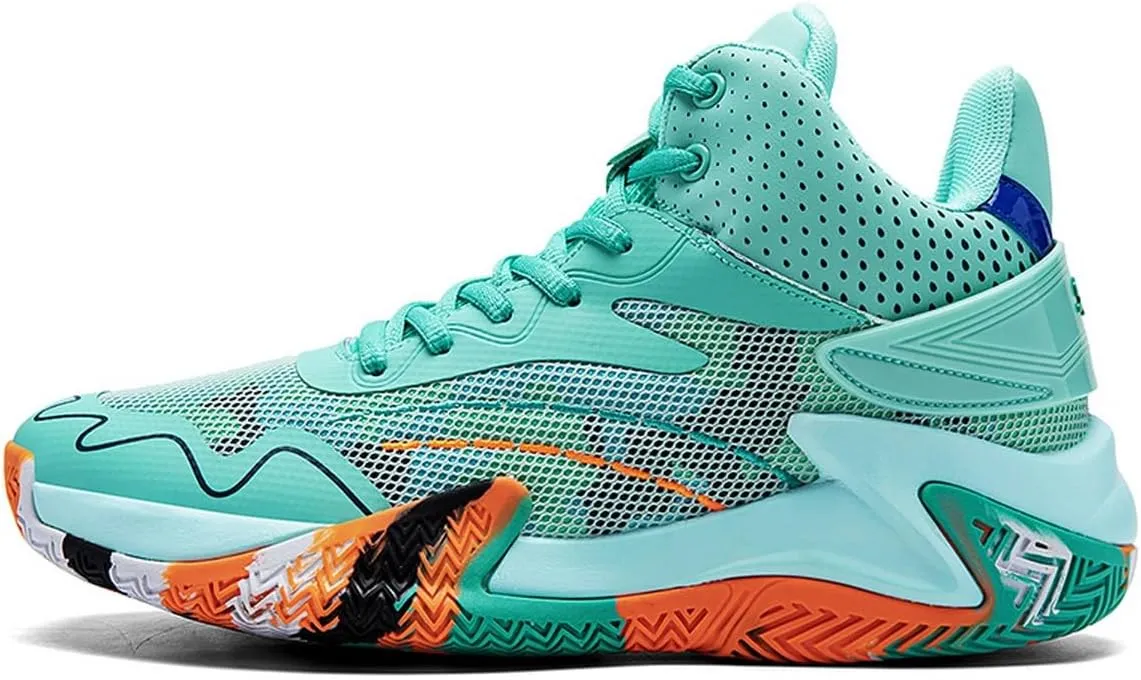 DHOVOR Mens High-top Basketball Shoes, Youth Fashion Basketball Sneakers, Non Slip Basketball Trainers Sports Shoes for Men Walking Shoes Indoor and Outdoor