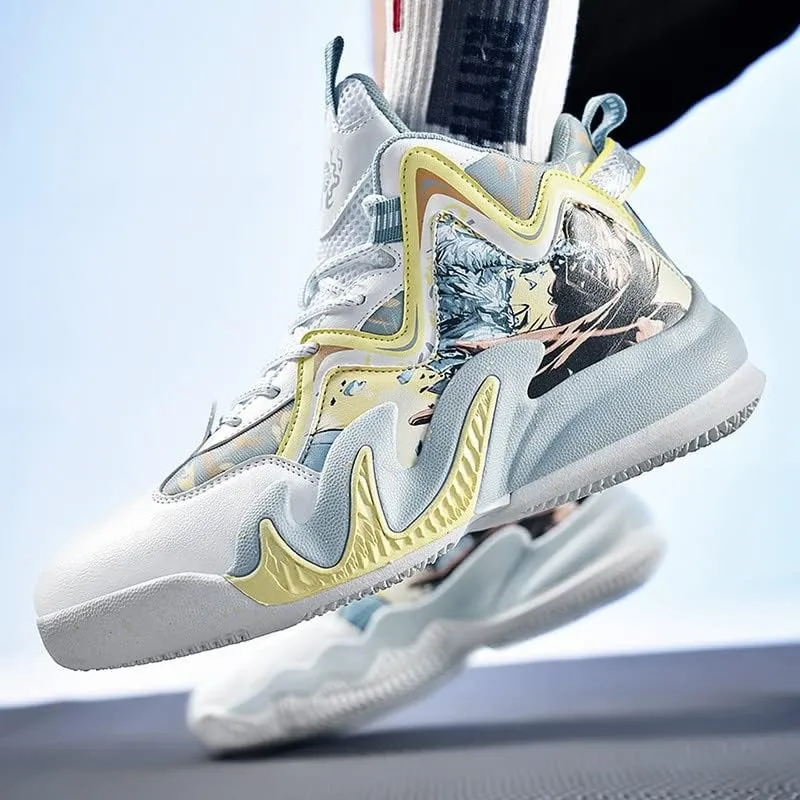 DHOVOR Men's Women's Basketball Shoes, Youth High Top Fashion Basketball Sneakers, Anti Slip Basketball Trainers, Sports Shoes for Mens Outdoor and Indoor