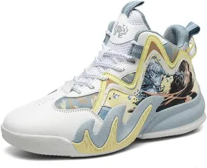 DHOVOR Men's Women's Basketball Shoes, Youth High Top Fashion Basketball Sneakers, Anti Slip Basketball Trainers, Sports Shoes for Mens Outdoor and Indoor