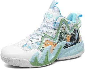 DHOVOR Men's Women's Basketball Shoes, Youth High Top Fashion Basketball Sneakers, Anti Slip Basketball Trainers, Sports Shoes for Mens Outdoor and Indoor
