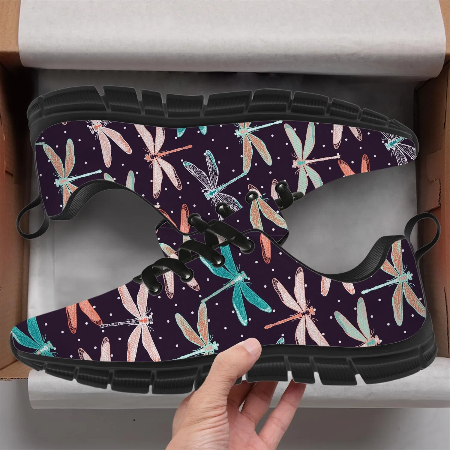 Dragonfly Shoes for Women Men Novelty Printed Shoes Comfort Tennis Shoes Lightweight Sneakers