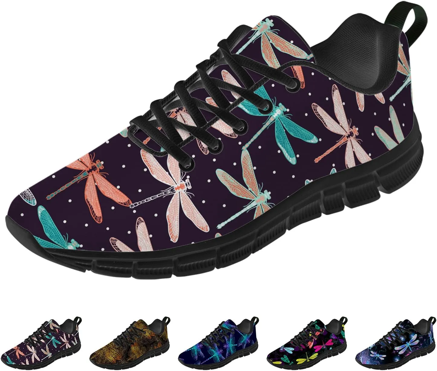 Dragonfly Shoes for Women Men Novelty Printed Shoes Comfort Tennis Shoes Lightweight Sneakers