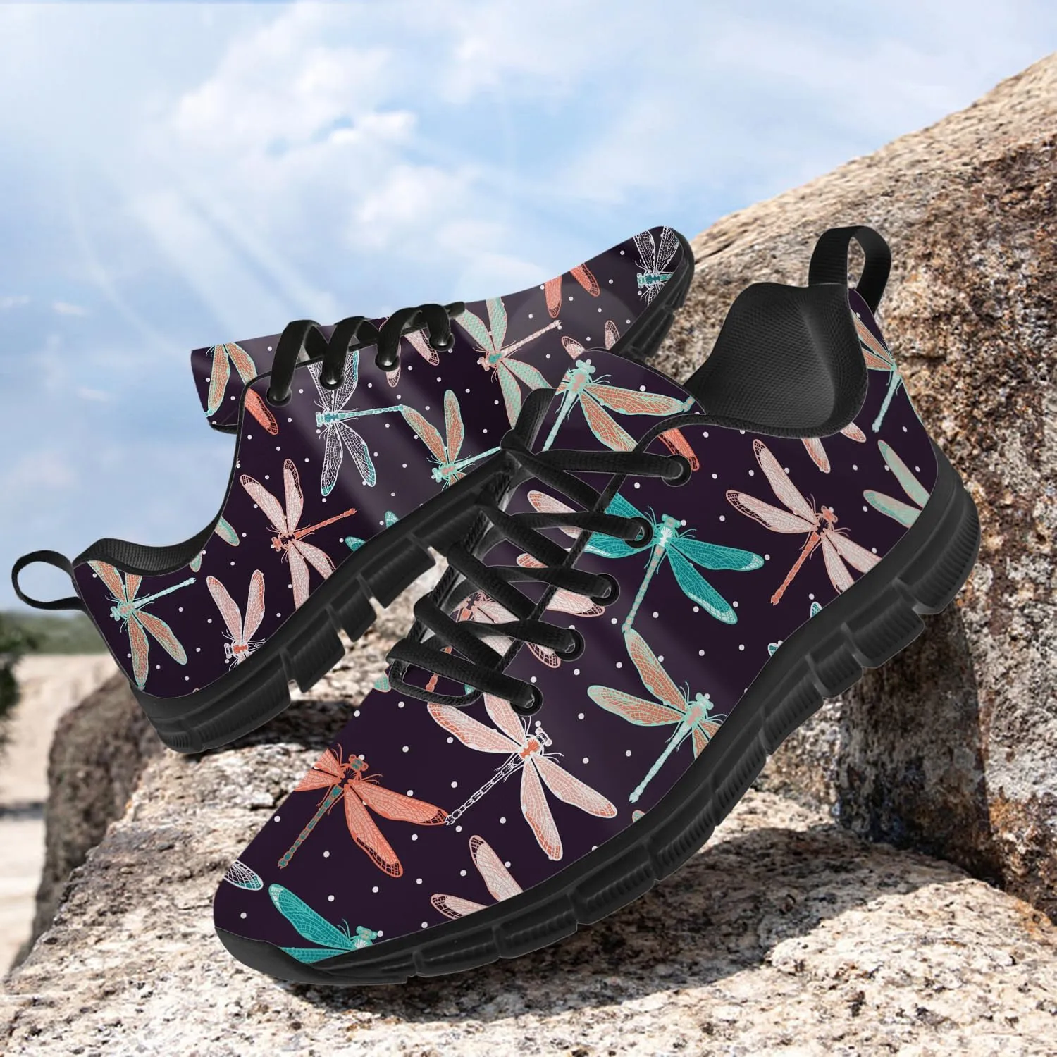 Dragonfly Shoes for Women Men Novelty Printed Shoes Comfort Tennis Shoes Lightweight Sneakers