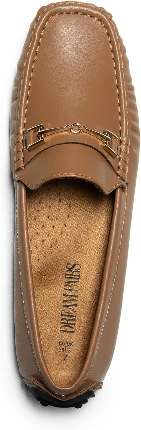DREAM PAIRS Womens Loafers Flats Shoes Slip On Flexible Driving Moccasins Fashion Comfort Casual Shoes Work Walking Penny Loafers