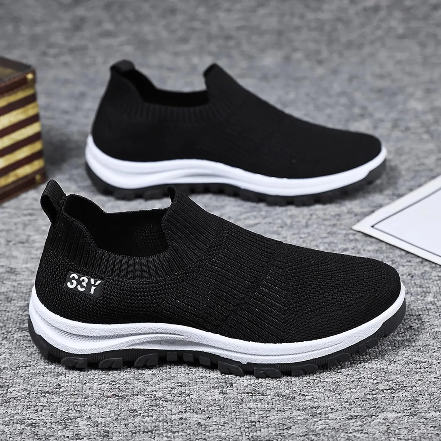 Fashion Sneakers Shoes Spring New Men's Casual Single Shoes Korean Version of Comfortable Sets of Wear Mesh Breathable