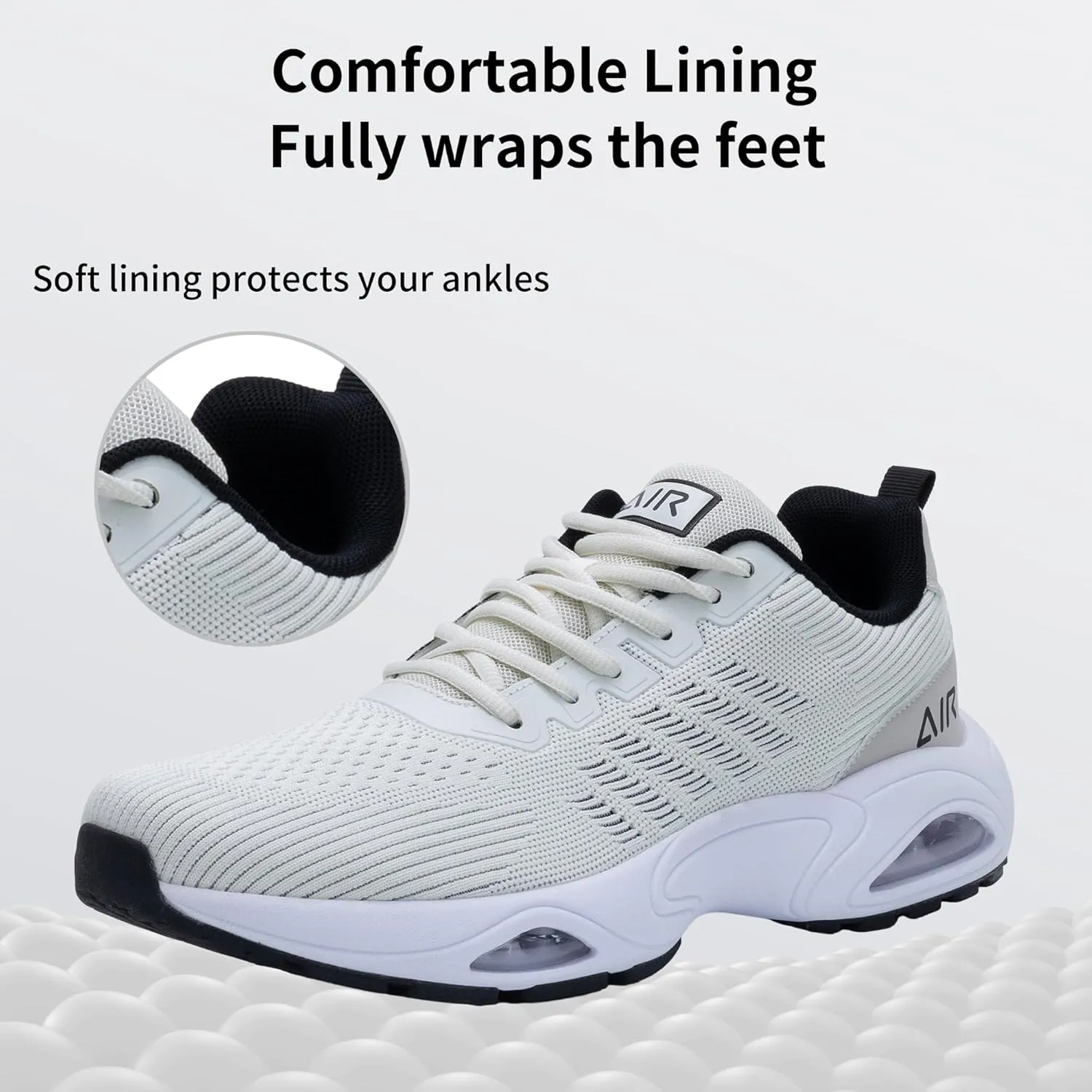 JARLIF Men's Air Running Shoes Athletic Cushioned Tennis Shoes Comfortable Supportive Sport Gym Jogging Sneaker Size 7-13