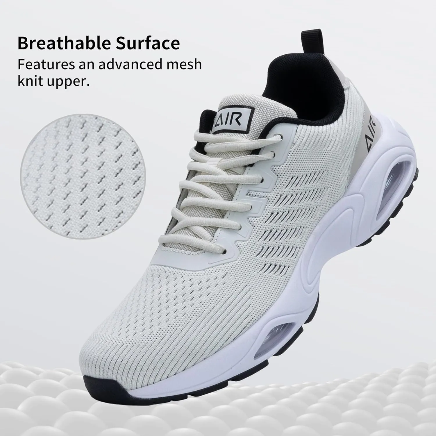 JARLIF Men's Air Running Shoes Athletic Cushioned Tennis Shoes Comfortable Supportive Sport Gym Jogging Sneaker Size 7-13