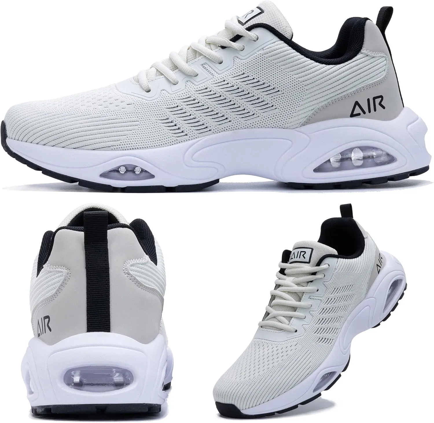 JARLIF Men's Air Running Shoes Athletic Cushioned Tennis Shoes Comfortable Supportive Sport Gym Jogging Sneaker Size 7-13