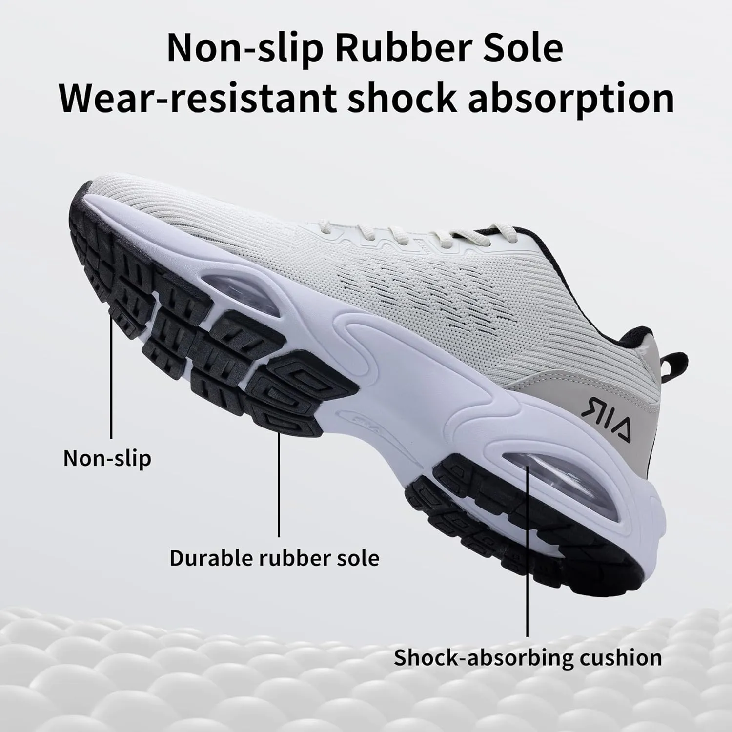 JARLIF Men's Air Running Shoes Athletic Cushioned Tennis Shoes Comfortable Supportive Sport Gym Jogging Sneaker Size 7-13