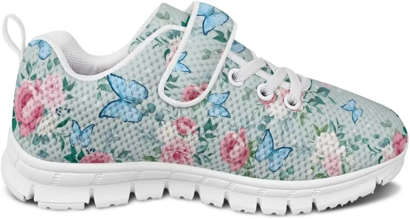 Kids Running Shoes Girls Slip on Sneakers Shoes Mesh Soft Tennis Shoes