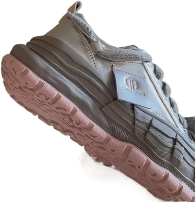 Korean Chunky Elevated Dad Sneakers - Kawaii Tomboy Style | Tire Bottom Design with Breathable Banana Sole, Niche Women's Casual Sports Shoes, Ideal for Ins Outfits & Trendy Streetwear