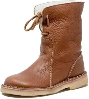 Ladmiple Snow Boots For Women Cute Tall Mid Calf Winter Boots Slip on Fur Lined Cold Weather Warm Ankle Booties Walking Shoes