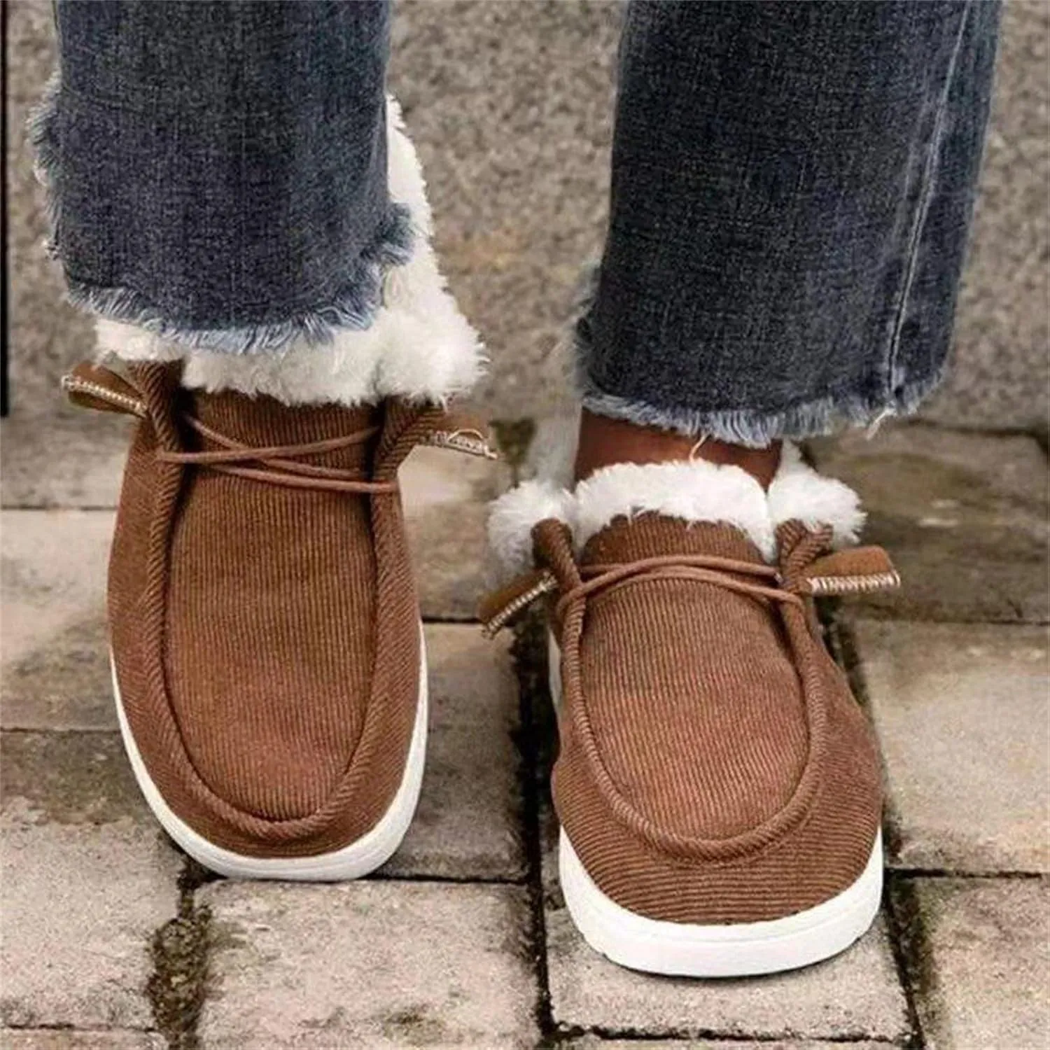 Ladmiple Winter Boots For Women 2023 Snow Boots Slip on Insulated Fur Lined Lightweight Cold Weather Warm Ankle Booties