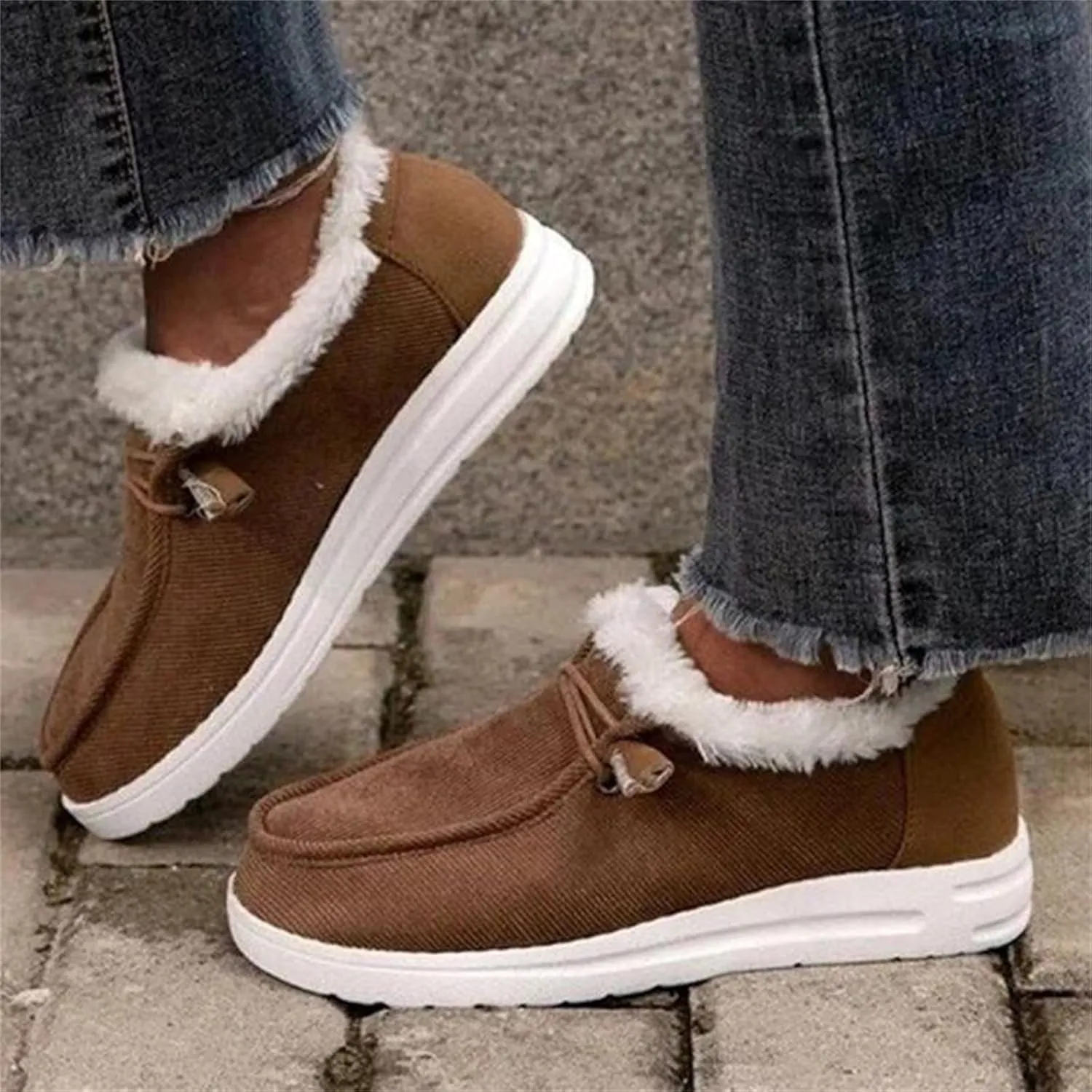 Ladmiple Winter Boots For Women 2023 Snow Boots Slip on Insulated Fur Lined Lightweight Cold Weather Warm Ankle Booties