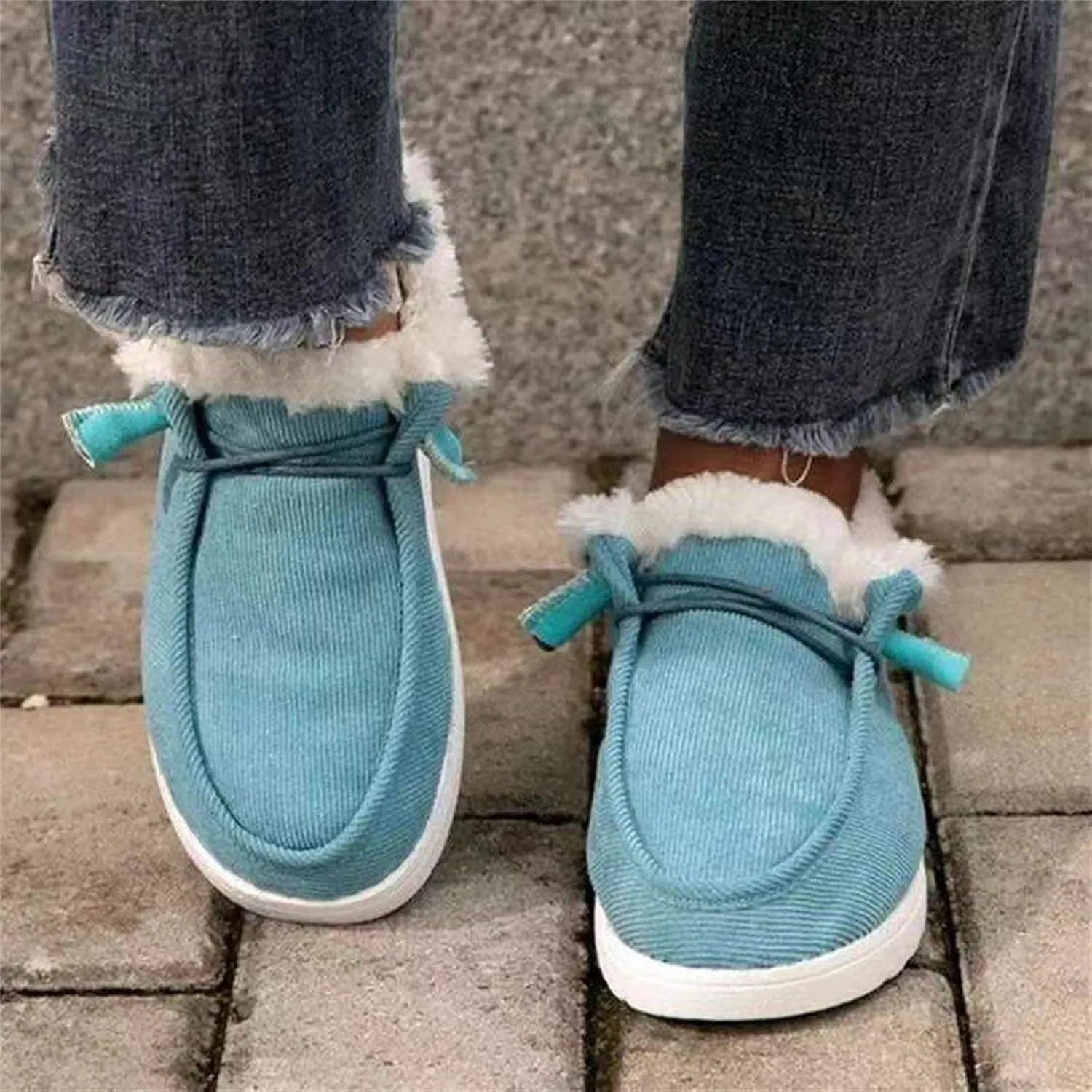 Ladmiple Winter Boots For Women 2023 Snow Boots Slip on Insulated Fur Lined Lightweight Cold Weather Warm Ankle Booties
