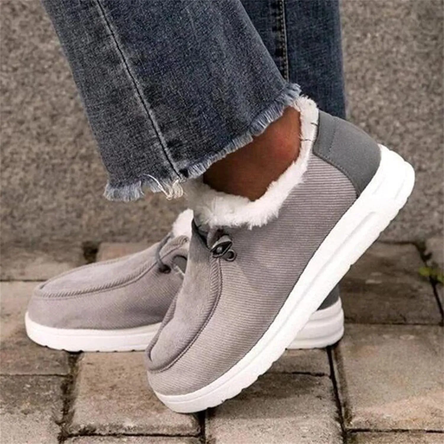 Ladmiple Winter Boots For Women 2023 Snow Boots Slip on Insulated Fur Lined Lightweight Cold Weather Warm Ankle Booties