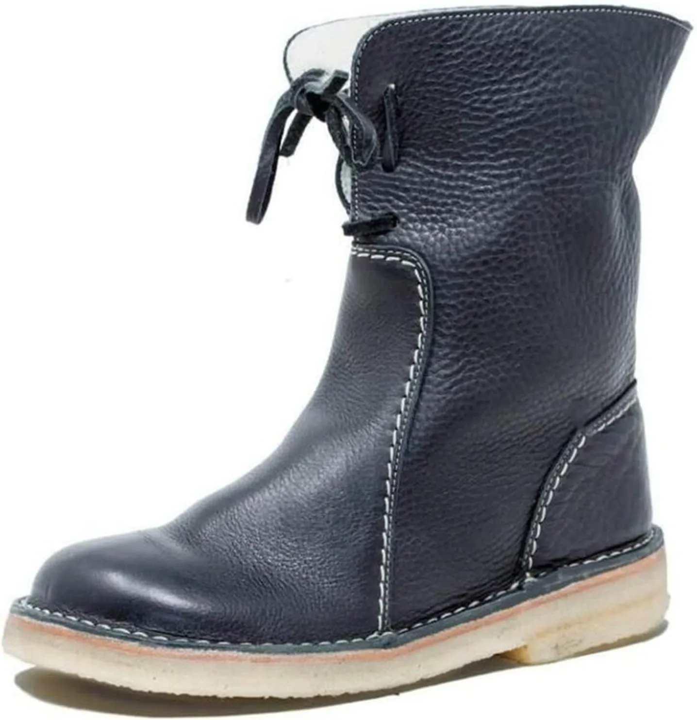 Ladmiple Winter Boots For Women Fashion Snow Mid Calf Boots Fur Lined Anti-Slip Outdoor Walking Warm Shoes Ankle Booties