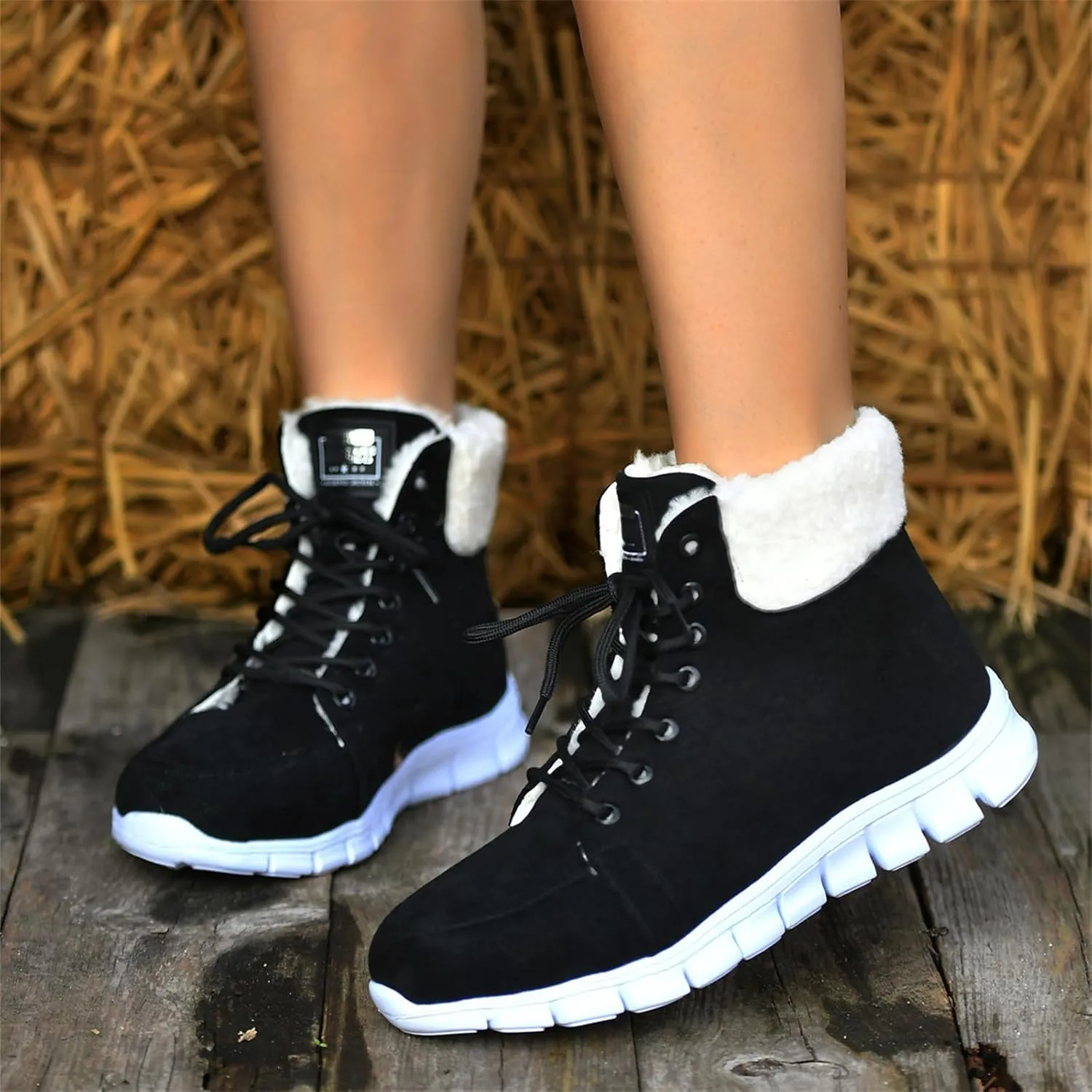Ladmiple Winter Dress Boots For Women 2024 Snow Boots Slip on Insulated Fur Lined Lightweight Cold Weather Warm Ankle Booties