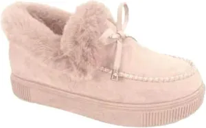 Lausiuoe Snow Boots For Women Cute Women's Warm Snow Winter Fuzzy Ankle Booties Flat Cute Silp On Comfortable Casual Loafers Platform Sneakers Fashion Slippers