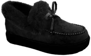 Lausiuoe Winter Boots For Women 2022 Trendy Fuzzy Booties Warm Fluffy Silp On Comfortable Casual Ankle Boots Loafers