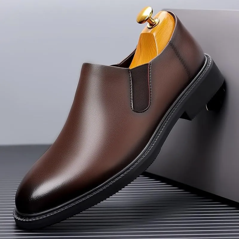 Leather Wingtip Oxford Shoes for Men - Breathable Lining & Shock-Absorbing Midsole Ideal