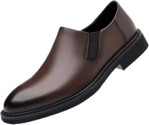 Leather Wingtip Oxford Shoes for Men - Breathable Lining & Shock-Absorbing Midsole Ideal