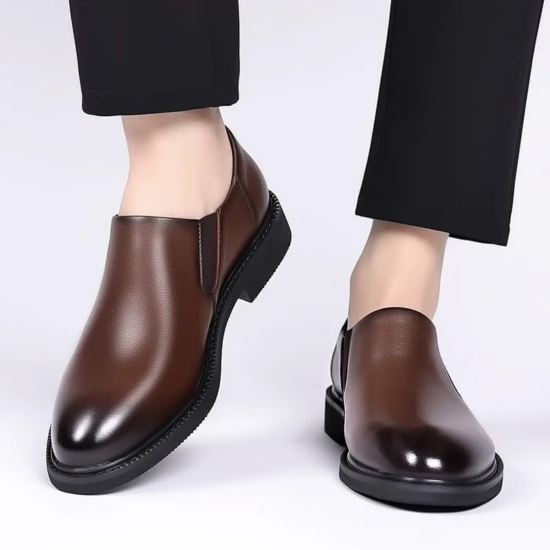 Leather Wingtip Oxford Shoes for Men - Breathable Lining & Shock-Absorbing Midsole Ideal