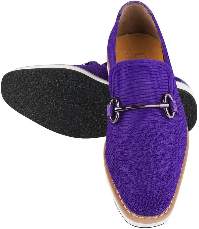 LIBERTYZENO Boys Lizard Print Textile & Leather Kids Slip on Dress Loafer Shoes for Easter Gift