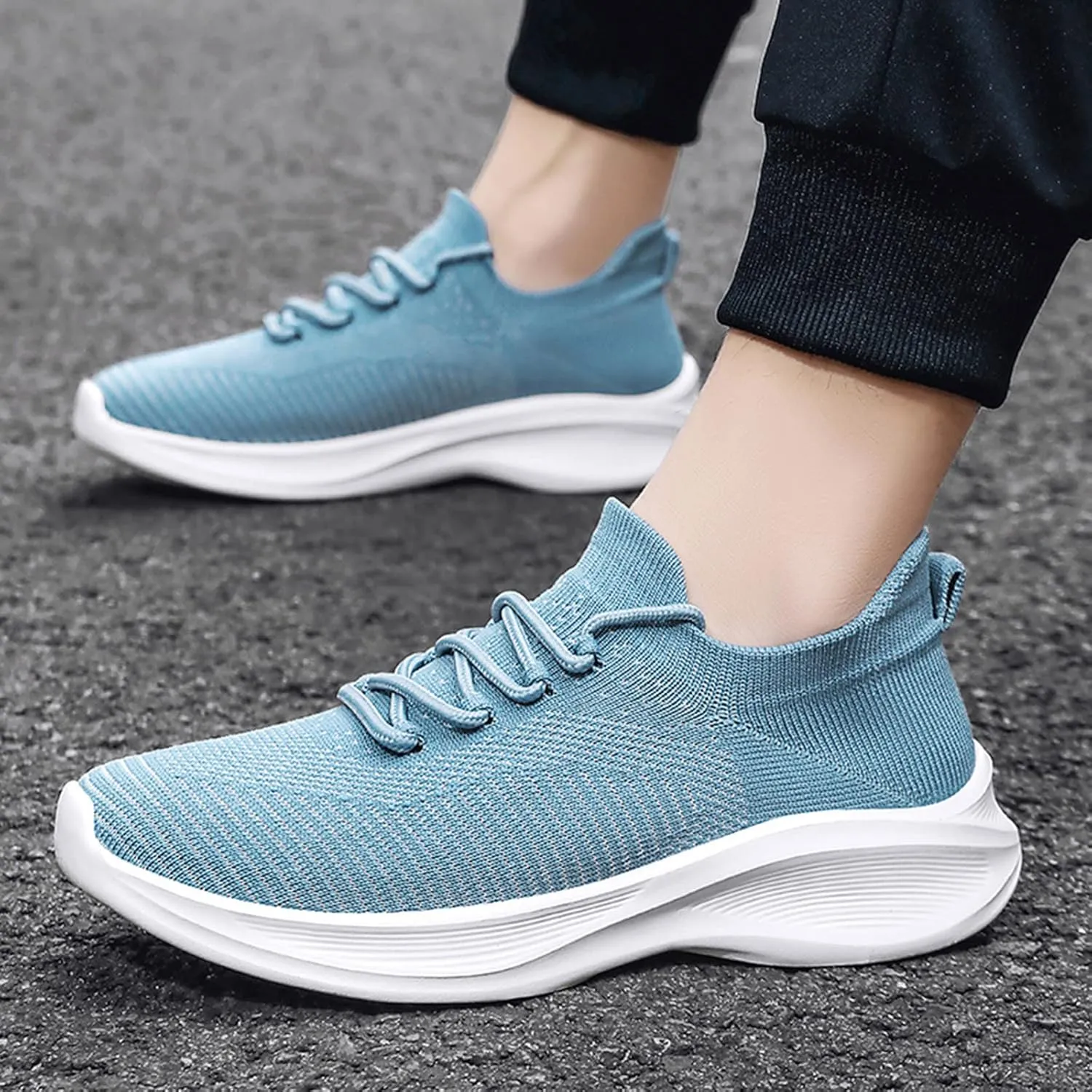 Lightweight Arch Support Sneakers for Men Comfortable Breathable Lightweight Tennis Shoe Casual Stretch Sneaker