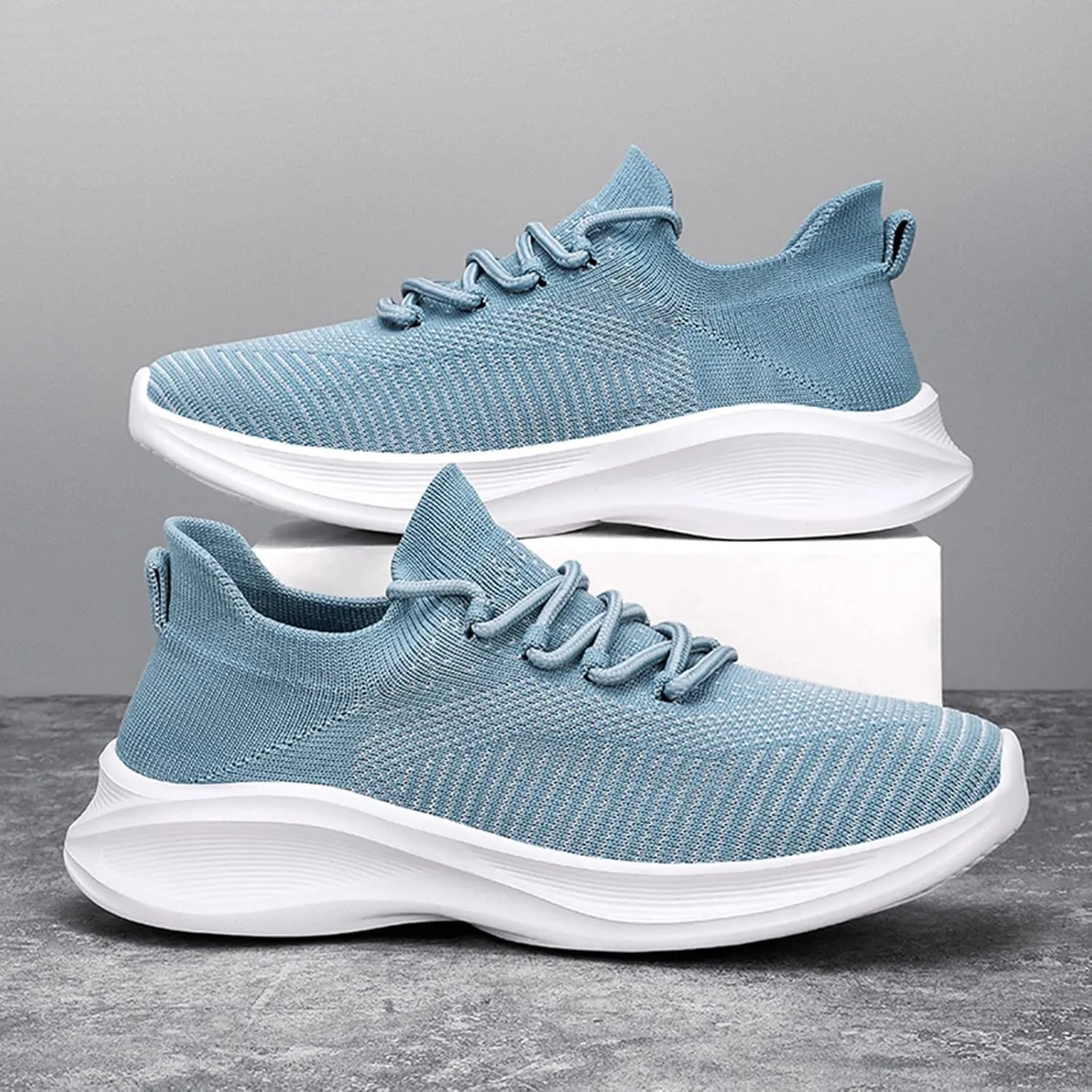 Lightweight Arch Support Sneakers for Men Comfortable Breathable Lightweight Tennis Shoe Casual Stretch Sneaker