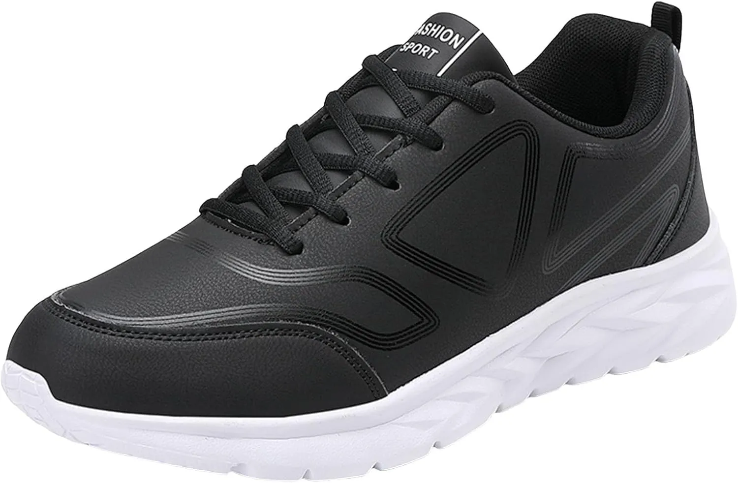 Lightweight Non Slip Sneakers for Men Lightweight Breathable Slip on Running Shoe Soft Flat Soled Elderly Shoes