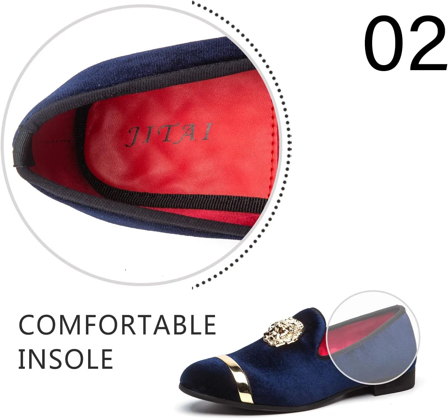 Men Genuine Leather Mens Metallic Textured Slip-on Glitter Loafers Shoes