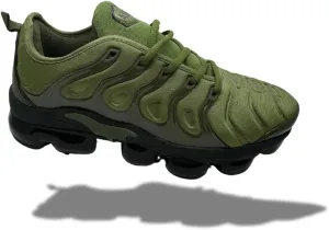 Men's Air Technology Running Shoes - Lightweight Sneakers with Shock Absorbing Sole Olive Green